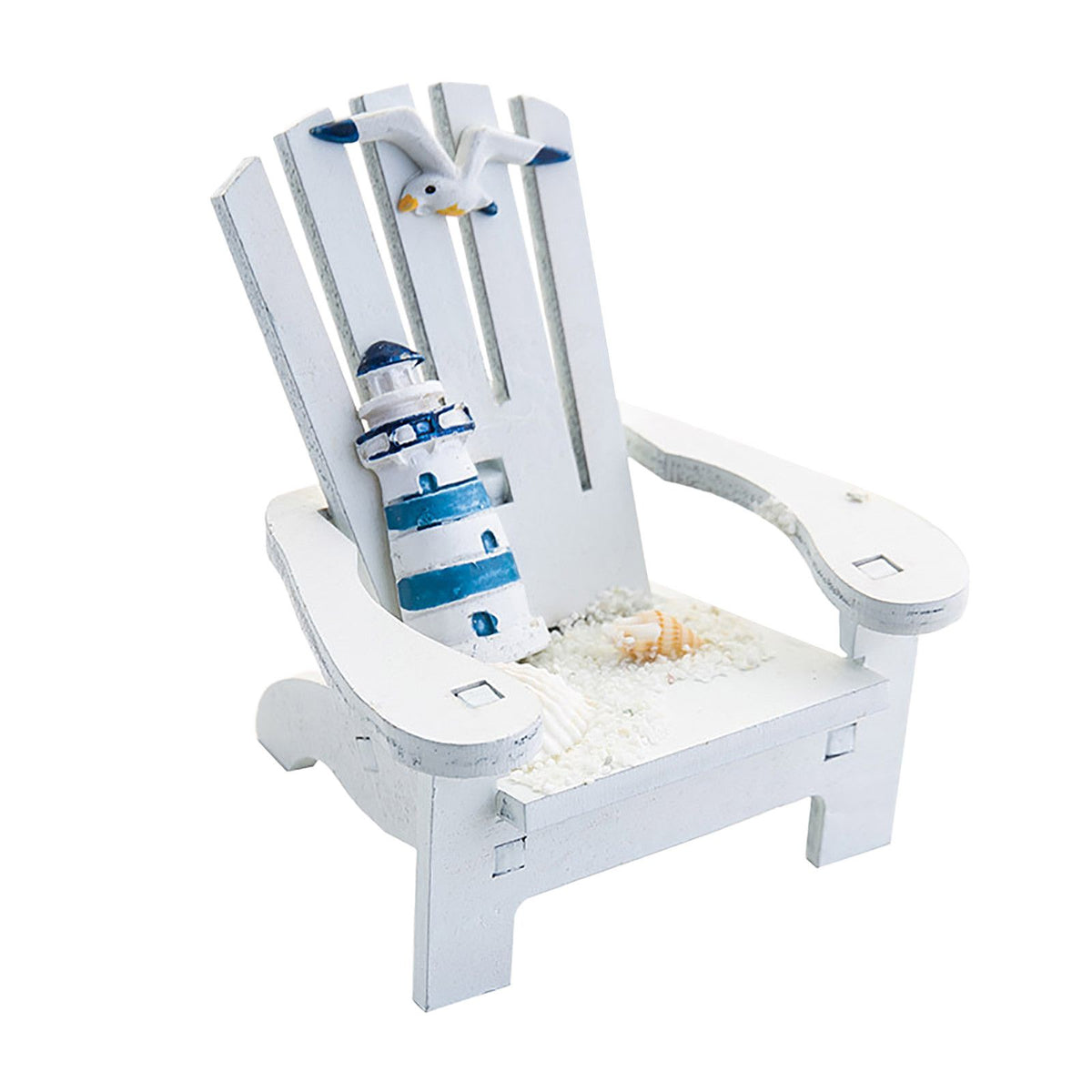 Beach Chair Home Decoration Creative Cute Ocean Beach Chair Ornament Wooden Craft Mini Miniature Kids Toy Decoración Hogar