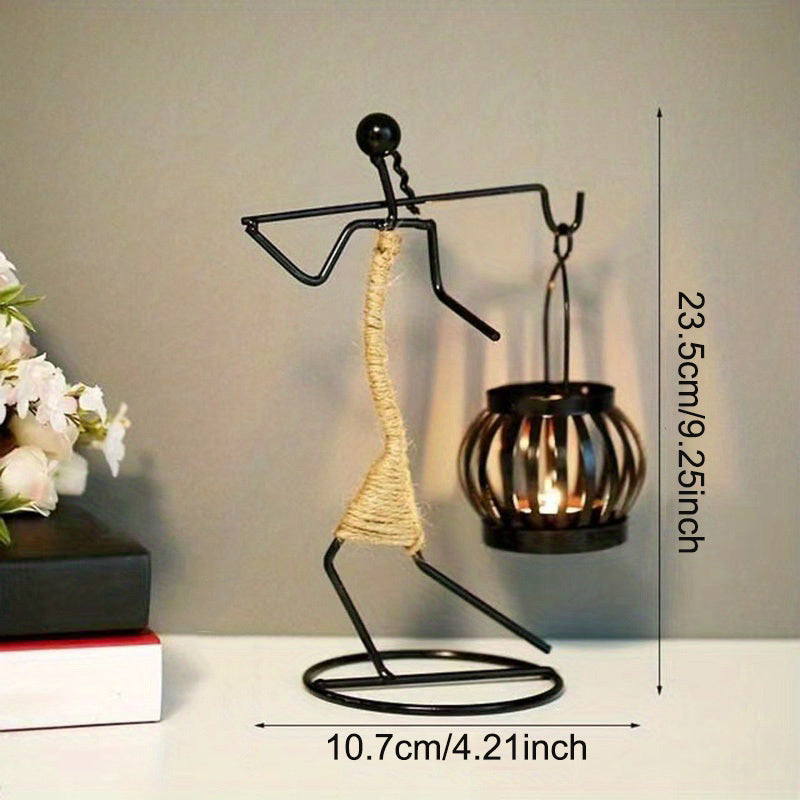 1pc Vintage Western Candle Holder - Bamboo Shaped Resin Lamp Ornament for Photography, Anniversary, Birthday, Dating, and Atmosphere Decoration - Table, Tea Table, Living Room, and Desktop Decor
