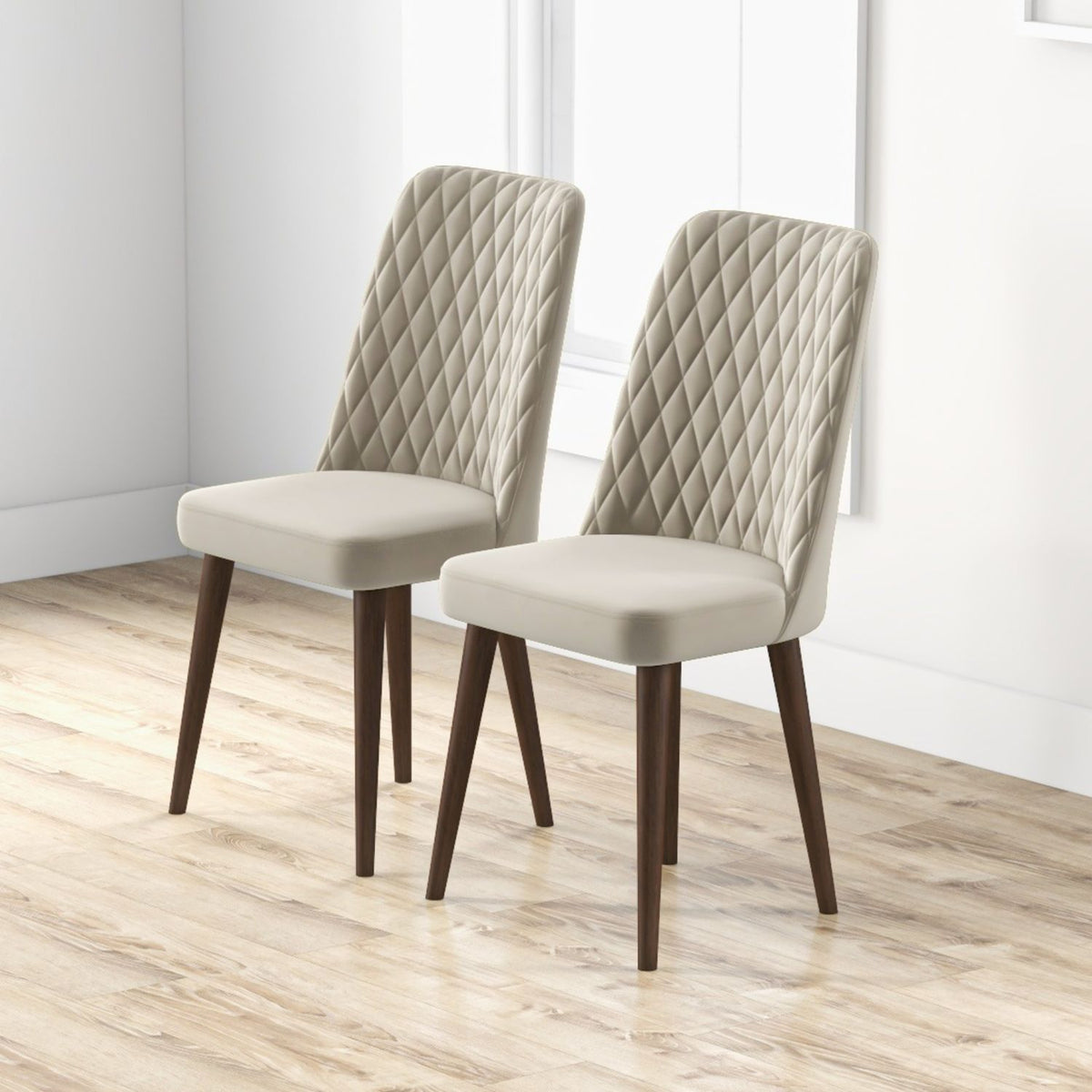 Katie Mid-Century Modern Velvet Dining Chair (Set of 2)
