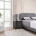Chic Black Casual Nightstand For Bedrooms