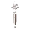 Silver Rabbit Weathervane Wind Chime - Outdoor Garden Decor with Charming Animal Design