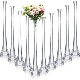 10 Pcs Eiffel Tower Vase for Wedding Centerpieces 20 Inch Clear Floral Container for Living Room Home Crafts Wedding Decor