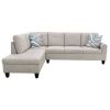 Grey White Flannel Living Room Sofa
