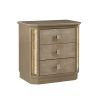 Medusa Nightstand Made with Wood in Gold Finish