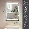 Bathroom Mirror with Lights 36x28 Inch Anti-Fog Shatter-Proof Wall-Mounted with Frontlet & Backlit Fixture Home Freight free