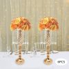 6/10 Pcs Crystal Flower Stand Wedding Centerpieces For Tables Pillar Flower Vase Party Decor