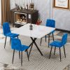 Dining Chairs Set of 4, Modern Kitchen Dining Room Chairs, Velvet Dining Chair Upholstered Cushion Seat and Sturdy Metal Legs