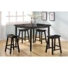 Gaucho Counter Height Set (5Pc Pk) in Black
