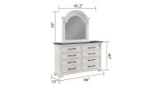 Faith Transitional Style 8- Drawer Dresser Made with Wood in Antique White