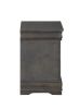 Dark Grey 2-Drawer Nightstand