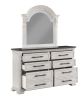 Faith Transitional Style 8- Drawer Dresser Made with Wood in Antique White
