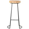 Bar Stools 2 pcs Solid Acacia Wood