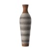 39-Inch-Tall Vase, Brown Decorative Floor Vase, Classic Neat Floor Vase Tall Freestanding Flower Holder, Artificial Rattan Vase, PVC Floor Vase