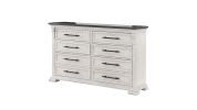 Faith Transitional Style 8- Drawer Dresser Made with Wood in Antique White