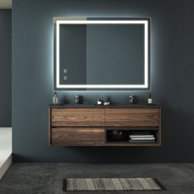 32x24inch Bathroom Led Classy Vanity Mirror with focused backplane,High Lumen,Dimmable Touch,Wall Switch Control, Anti-Fog