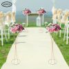 10 Pcs Gold Centerpieces for Table Wedding, 31.5in Tall Metal Trumpet Vase, Road Lead for Wedding Party Dinner Centerpiece