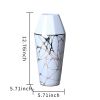 White Ceramic Vase with Gold Organic Accent Design - Elegant and Versatile Home Decor