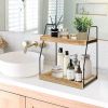 1 piece double layer kitchen bedroom bathroom counter storage rack cosmetics dresser organizer counter storage rack washing supplies storage rack