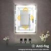 Bathroom Mirror with Lights 36x28 Inch Anti-Fog Shatter-Proof Wall-Mounted with Frontlet & Backlit Fixture Home Freight free