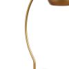 Gold Dome Shade Table Lamp with Curved Neck