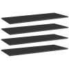 Bookshelf Boards 4 pcs High Gloss Black 39.4"x15.7"x0.6" Engineered Wood