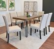Amisos 7-Piece Dining Set, Hairpin Dining Table with 6 Chairs