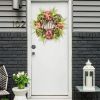 Artificial Hydrangea Wreath Spring Summer Home Garland Front Door Decoration Party Wall Background Christmas Decor Hello Wreath