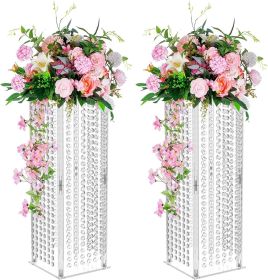 US Centerpieces for Weddings Acrylic Vases - 10 Pcs 15.7in Tall Crystal Flower Vase Flowers Stand for Party (Color: 2 23  inch Tall)
