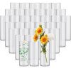 Large Glass Cylinder Vases, 4 Inch Wide Hurricane Floating Candle Holders Centerpiece Vases for Wedding Table Home Decorations